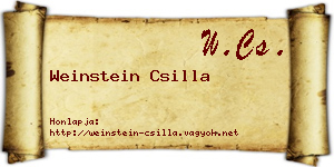 Weinstein Csilla névjegykártya